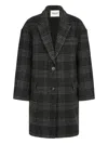 Isabel Marant Checked Wool Single-breasted Coat In Gray