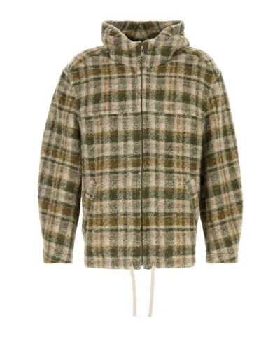 ISABEL MARANT ISABEL MARANT CHECKED ZIPPED HOODED JACKET