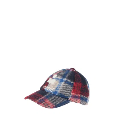 Isabel Marant Checkered Baseball Cap In Multi