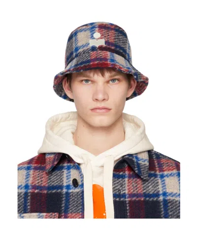 Isabel Marant Checked Fisherman's Hat In Multicolor