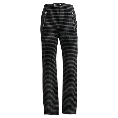 Isabel Marant Check-print Tweed Trousers In Black Cotton