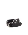 Isabel Marant Chevron-detail Belt In Black