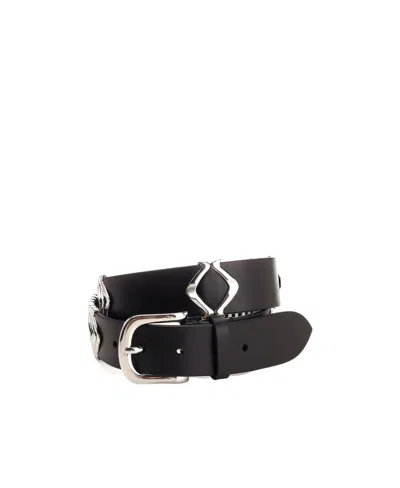 Isabel Marant Chevron-detail Belt In Black