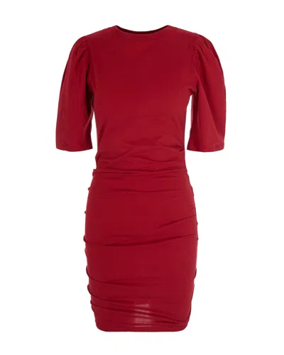 Isabel Marant Chic Cotton Mini Dress For Women In Burgundy