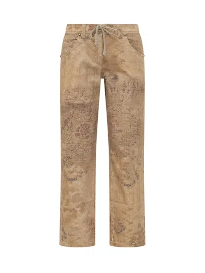 Isabel Marant Chic Paint Trousers With Pocket Detail In Multi