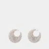 Isabel Marant Enjoy Embellished Earrings In Gray