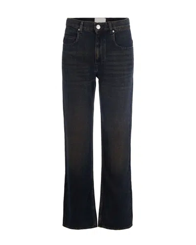 Isabel Marant Chic Women's Denim Jeans In Dirty Blue