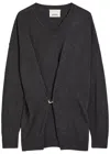 Isabel Marant Chiraz Gathered Knit Jumper In Gray