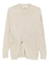 Isabel Marant Chiraz V-neck Ring-detail Sweater In Neutral