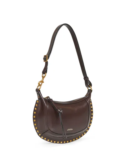 Isabel Marant Chocolate Oskan Moon Shoulder Bag In Brown