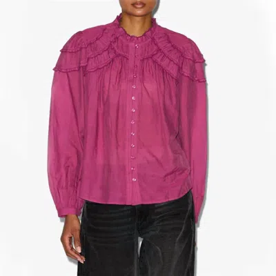 Isabel Marant Christa Top In Rosewood In Pink