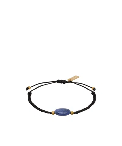 Isabel Marant Black & Blue Chumani Bracelet In Bkbu Black/blue