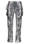 Isabel Marant Trousers Featuring Adjustable Straps And Metallic Finish In Gray