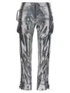 Isabel Marant Trousers Featuring Adjustable Straps And Metallic Finish In Silver