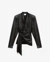 Isabel Marant Cinaye Wrap-over Top In Black