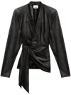 Isabel Marant Cinaye Wrap-over Top In Black