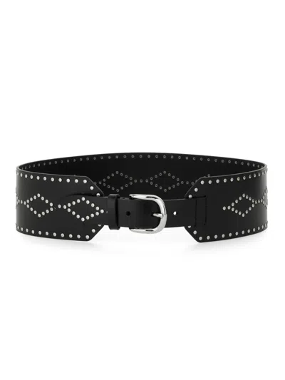 Isabel Marant Lucie Mini Belt 7 Cm In Black