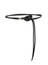 Isabel Marant Black Solid Adjustable Belt In Black