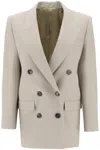 ISABEL MARANT CLASSIC GREY DOUBLE-BREASTED WOOL JACKET FOR WOMEN