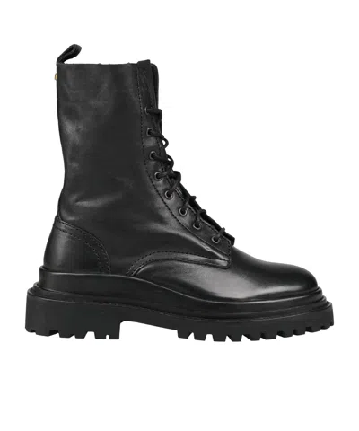 Isabel Marant Classic Leather Martin Boots In Black