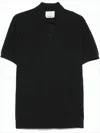Isabel Marant Classic Short-sleeve Polo Shirt With Embroidered Logo In Black