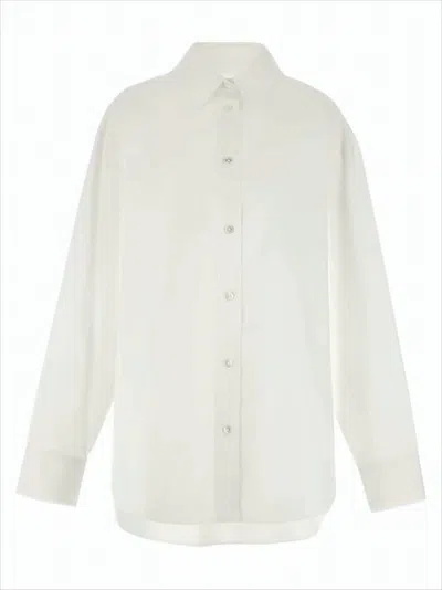 Isabel Marant Classic White Cotton Button-up Shirt With Pleated Back Detail