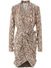 Isabel Marant Cleora Long-sleeved Dress In Brown