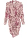 Isabel Marant Cleora Wrap Dress In Multi