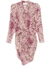 Isabel Marant Cleora Wrap Dress In Purple