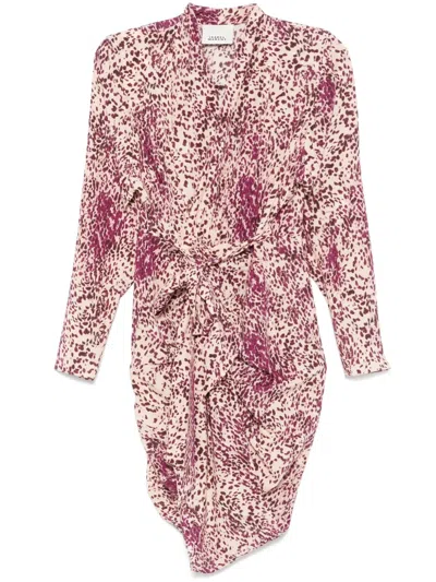 Isabel Marant Cleora Wrap Dress In Purple