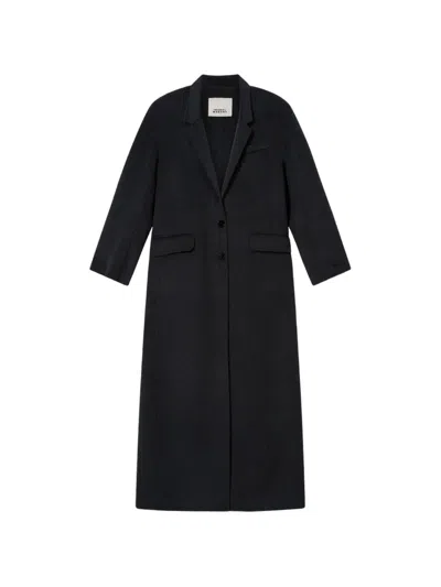 Isabel Marant Clesa Long Double-faced Wool And Cashmere Coat In Black