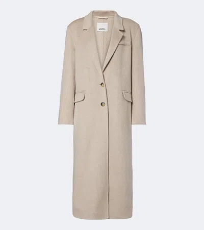 Isabel Marant Clesa Wool And Cashmere Coat In Brown