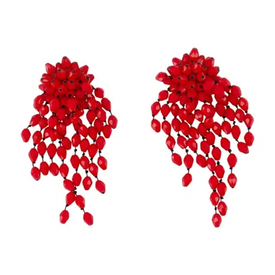 Isabel Marant Clip Ga Earrings - Metal - Red