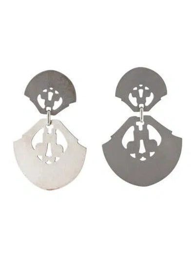 Pre-owned Isabel Marant Clip-on Cut Out Drop Earrings In Multi