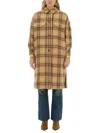 Isabel Marant Light Brown Fontizia Checked Wool Coat In Beige
