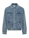 Isabel Marant Blue Jango Logo-embroidered Denim Jacket