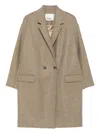 Isabel Marant Efegozi Double-breasted Wool Coat In Brown