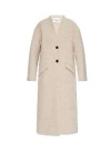 Isabel Marant Wool Blend Stylish Coat In Multicolor