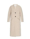 Isabel Marant Wool Blend Stylish Coat In Multicolor