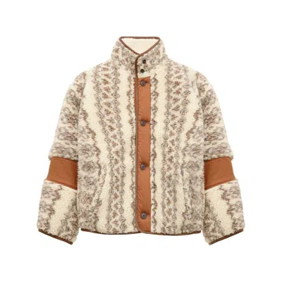 Isabel Marant Coats In Ecru-brown