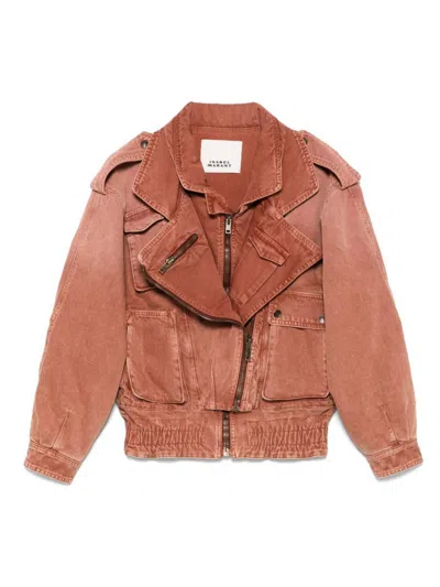 Isabel Marant Orange Polyester Cotton Coats In Burnt Henna