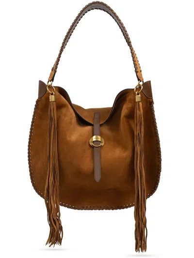Isabel Marant Cognac Lambskin Handbag In Brown