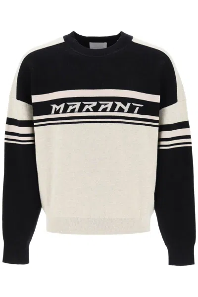 Isabel Marant Colby Cotton Wool Sweater In Beige