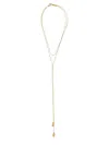 Isabel Marant Long Necklace Layered Teardrop Pendants In Gold