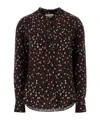 Isabel Marant Rusak Polka Dot Silk-blend Blouse In Brown