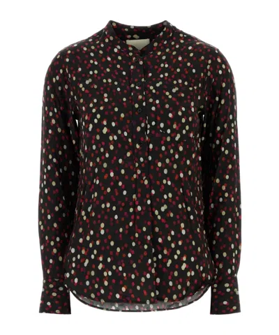 ISABEL MARANT ISABEL MARANT COLLARLESS POLKA-DOT SHIRT