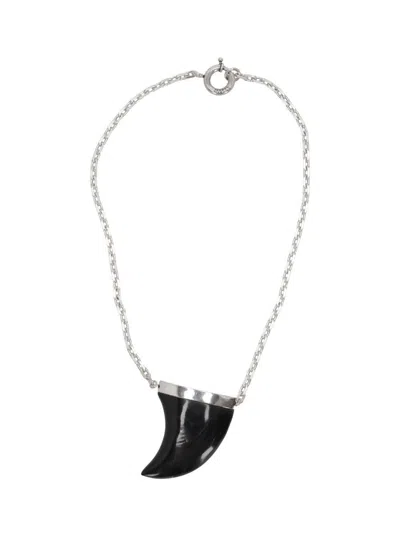Isabel Marant Ellen Horn Pendant Necklace In Multicolor