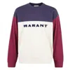 Isabel Marant Color-block Crewneck Sweatshirt In Plum