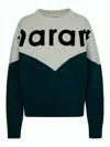 Isabel Marant Color-block Long-sleeve Top With Bold Graphic Detailing In Black