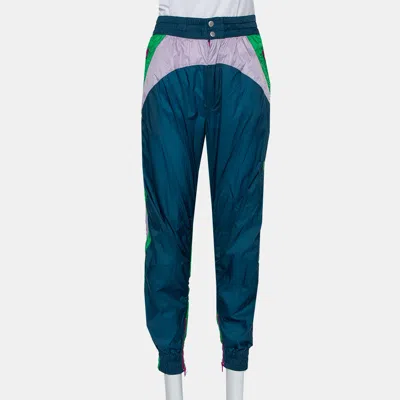 Isabel Marant Color Block Synthetic Raruso Joggers In Blue